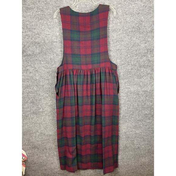 Ventage Walker & Lane Plaid Corduroy Pinafore Dress Size 12 - Picture 8 of 11